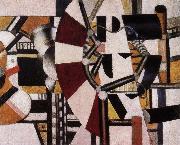 Fernard Leger Red wheel oil painting